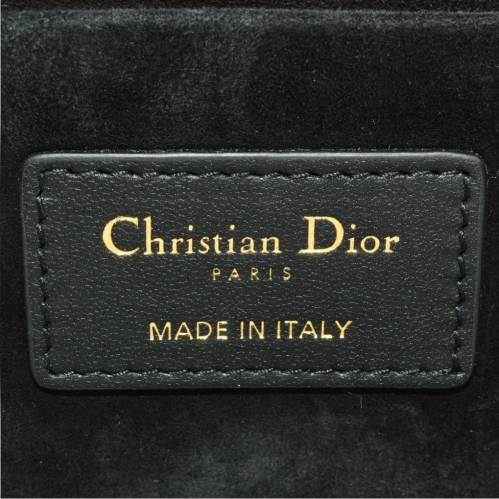 Christian Dior Vanity Bag Shoulder Leather Canvas Black Crossbody/Top Handle - Picture 7 of 16